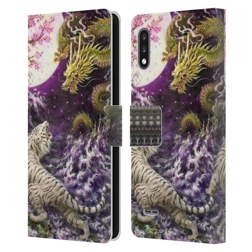 Kayomi Harai Animals And Fantasy Asian Tiger & Dragon Leather Book Wallet Case Cover For LG K22
