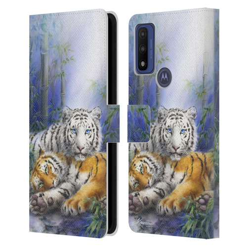 Kayomi Harai Animals And Fantasy Asian Tiger Couple Leather Book Wallet Case Cover For Motorola G Pure