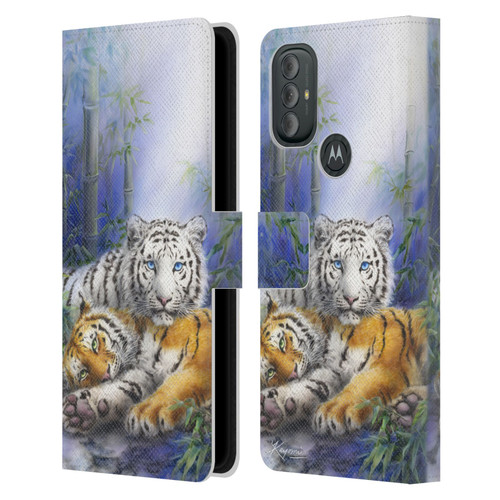 Kayomi Harai Animals And Fantasy Asian Tiger Couple Leather Book Wallet Case Cover For Motorola Moto G10 / Moto G20 / Moto G30