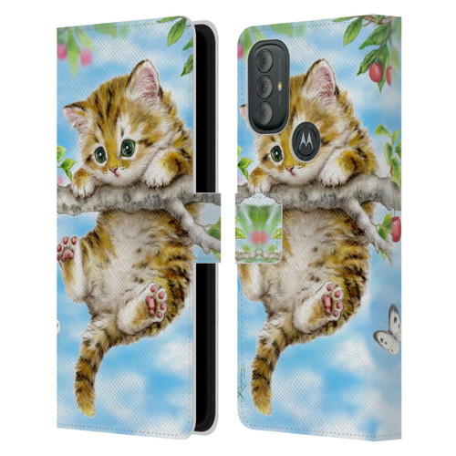 Kayomi Harai Animals And Fantasy Cherry Tree Kitten Leather Book Wallet Case Cover For Motorola Moto G10 / Moto G20 / Moto G30