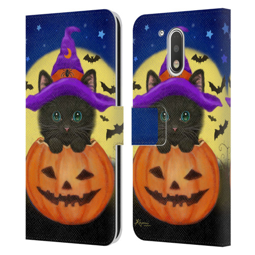 Kayomi Harai Animals And Fantasy Halloween With Cat Leather Book Wallet Case Cover For Motorola Moto G41
