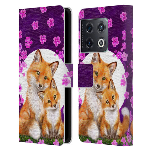 Kayomi Harai Animals And Fantasy Mother & Baby Fox Leather Book Wallet Case Cover For OnePlus 10 Pro
