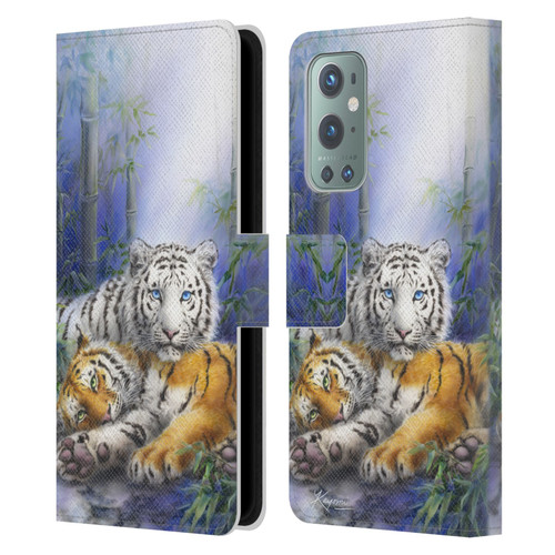Kayomi Harai Animals And Fantasy Asian Tiger Couple Leather Book Wallet Case Cover For OnePlus 9