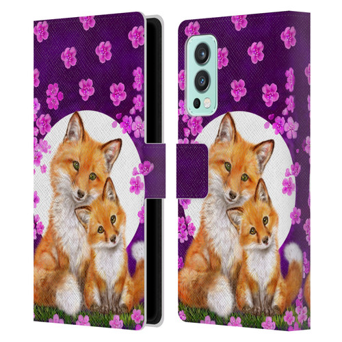 Kayomi Harai Animals And Fantasy Mother & Baby Fox Leather Book Wallet Case Cover For OnePlus Nord 2 5G