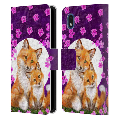 Kayomi Harai Animals And Fantasy Mother & Baby Fox Leather Book Wallet Case Cover For Samsung Galaxy A01 Core (2020)