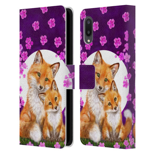 Kayomi Harai Animals And Fantasy Mother & Baby Fox Leather Book Wallet Case Cover For Samsung Galaxy A02/M02 (2021)