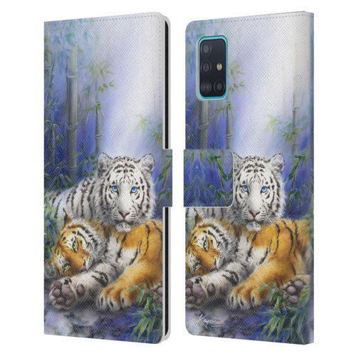 Kayomi Harai Animals And Fantasy Asian Tiger Couple Leather Book Wallet Case Cover For Samsung Galaxy A51 (2019)