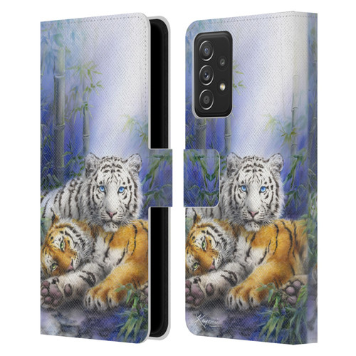 Kayomi Harai Animals And Fantasy Asian Tiger Couple Leather Book Wallet Case Cover For Samsung Galaxy A52 / A52s / 5G (2021)