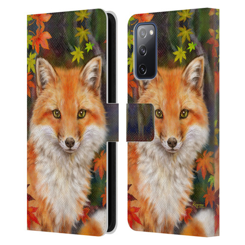 Kayomi Harai Animals And Fantasy Fox With Autumn Leaves Leather Book Wallet Case Cover For Samsung Galaxy S20 FE / 5G