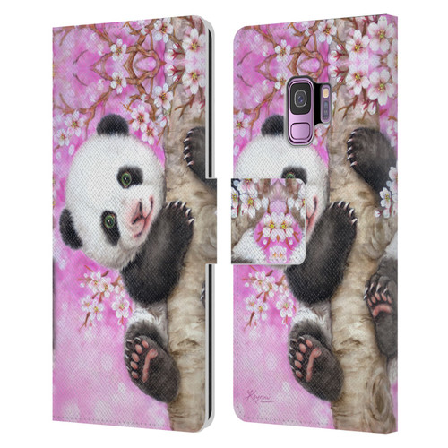 Kayomi Harai Animals And Fantasy Cherry Blossom Panda Leather Book Wallet Case Cover For Samsung Galaxy S9