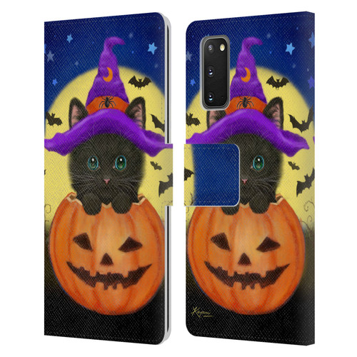 Kayomi Harai Animals And Fantasy Halloween With Cat Leather Book Wallet Case Cover For Samsung Galaxy S20 / S20 5G