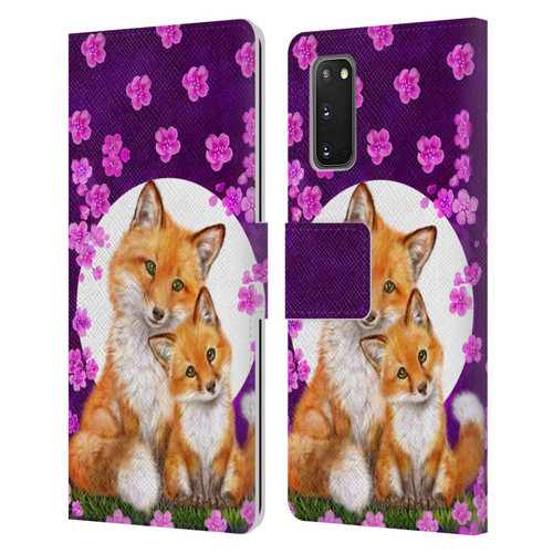 Kayomi Harai Animals And Fantasy Mother & Baby Fox Leather Book Wallet Case Cover For Samsung Galaxy S20 / S20 5G