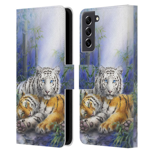 Kayomi Harai Animals And Fantasy Asian Tiger Couple Leather Book Wallet Case Cover For Samsung Galaxy S21 FE 5G