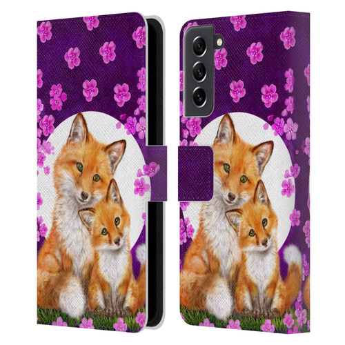 Kayomi Harai Animals And Fantasy Mother & Baby Fox Leather Book Wallet Case Cover For Samsung Galaxy S21 FE 5G