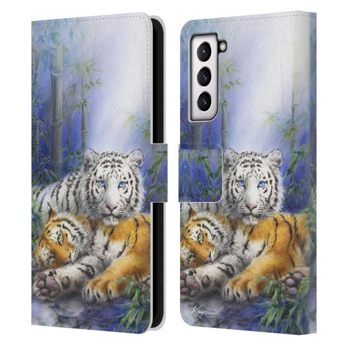 Kayomi Harai Animals And Fantasy Asian Tiger Couple Leather Book Wallet Case Cover For Samsung Galaxy S21 5G