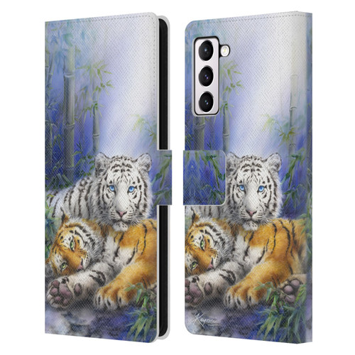 Kayomi Harai Animals And Fantasy Asian Tiger Couple Leather Book Wallet Case Cover For Samsung Galaxy S21+ 5G