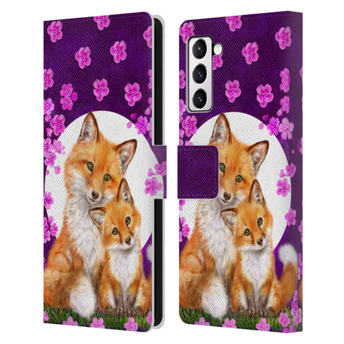 Kayomi Harai Animals And Fantasy Mother & Baby Fox Leather Book Wallet Case Cover For Samsung Galaxy S21+ 5G