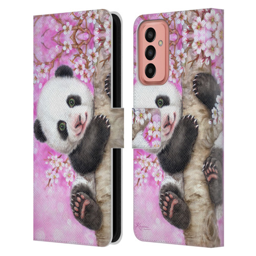Kayomi Harai Animals And Fantasy Cherry Blossom Panda Leather Book Wallet Case Cover For Samsung Galaxy M13 (2022)