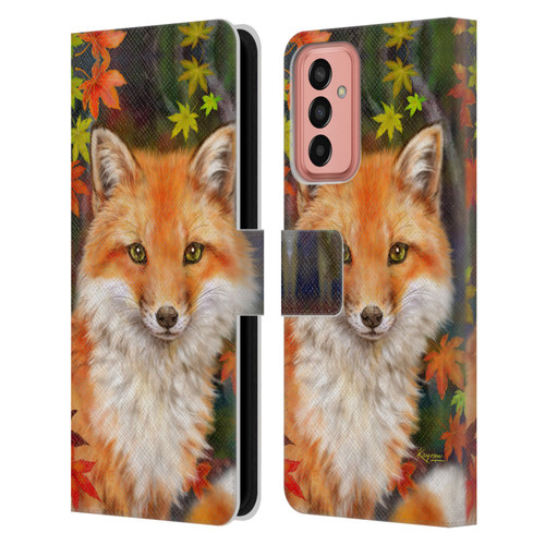 Kayomi Harai Animals And Fantasy Fox With Autumn Leaves Leather Book Wallet Case Cover For Samsung Galaxy M13 (2022)