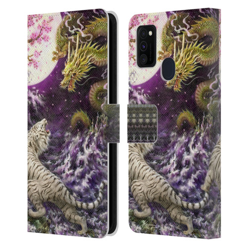 Kayomi Harai Animals And Fantasy Asian Tiger & Dragon Leather Book Wallet Case Cover For Samsung Galaxy M30s (2019)/M21 (2020)