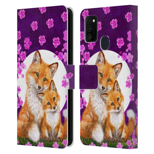 Kayomi Harai Animals And Fantasy Mother & Baby Fox Leather Book Wallet Case Cover For Samsung Galaxy M30s (2019)/M21 (2020)