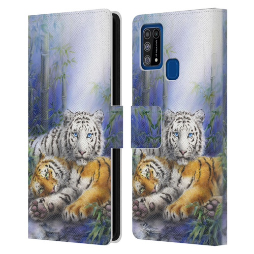 Kayomi Harai Animals And Fantasy Asian Tiger Couple Leather Book Wallet Case Cover For Samsung Galaxy M31 (2020)