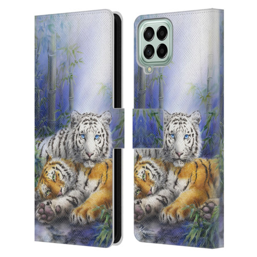 Kayomi Harai Animals And Fantasy Asian Tiger Couple Leather Book Wallet Case Cover For Samsung Galaxy M33 (2022)