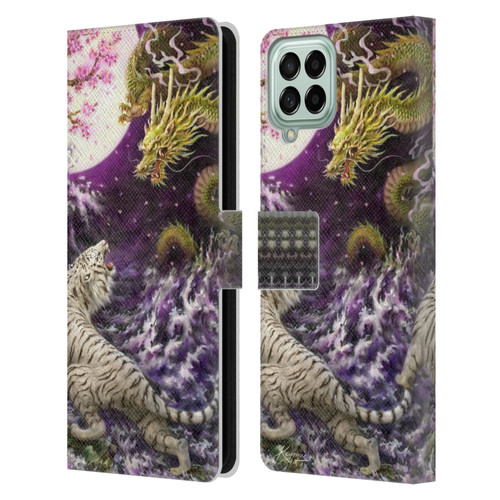 Kayomi Harai Animals And Fantasy Asian Tiger & Dragon Leather Book Wallet Case Cover For Samsung Galaxy M33 (2022)