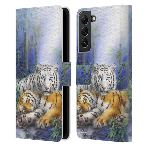 Kayomi Harai Animals And Fantasy Asian Tiger Couple Leather Book Wallet Case Cover For Samsung Galaxy S22+ 5G