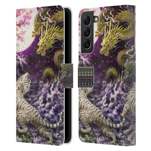 Kayomi Harai Animals And Fantasy Asian Tiger & Dragon Leather Book Wallet Case Cover For Samsung Galaxy S22+ 5G