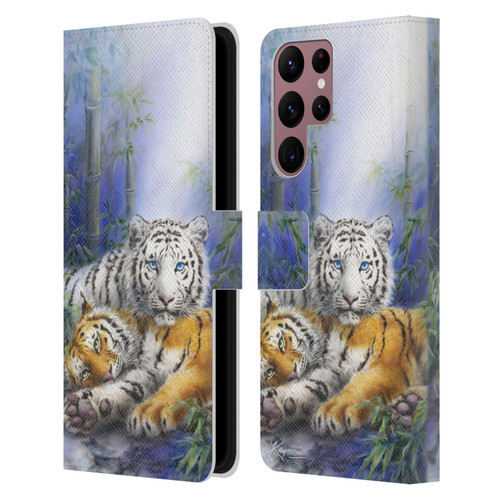 Kayomi Harai Animals And Fantasy Asian Tiger Couple Leather Book Wallet Case Cover For Samsung Galaxy S22 Ultra 5G