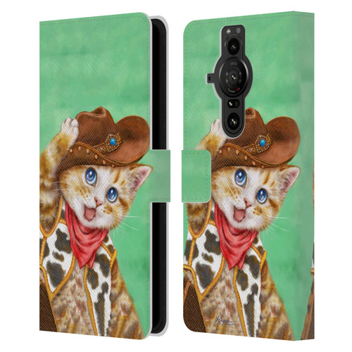 Kayomi Harai Animals And Fantasy Cowboy Kitten Leather Book Wallet Case Cover For Sony Xperia Pro-I
