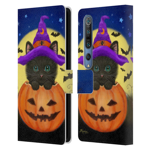 Kayomi Harai Animals And Fantasy Halloween With Cat Leather Book Wallet Case Cover For Xiaomi Mi 10 5G / Mi 10 Pro 5G