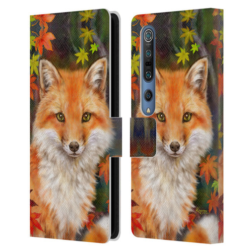Kayomi Harai Animals And Fantasy Fox With Autumn Leaves Leather Book Wallet Case Cover For Xiaomi Mi 10 5G / Mi 10 Pro 5G