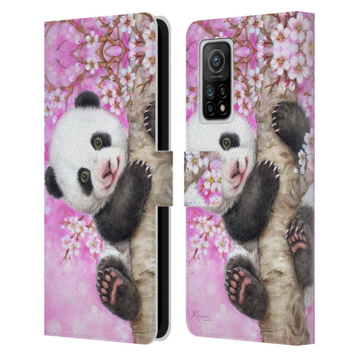 Kayomi Harai Animals And Fantasy Cherry Blossom Panda Leather Book Wallet Case Cover For Xiaomi Mi 10T 5G