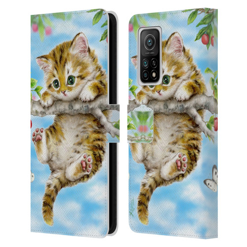 Kayomi Harai Animals And Fantasy Cherry Tree Kitten Leather Book Wallet Case Cover For Xiaomi Mi 10T 5G