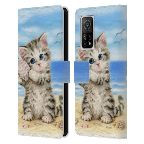 Kayomi Harai Animals And Fantasy Seashell Kitten At Beach Leather Book Wallet Case Cover For Xiaomi Mi 10T 5G