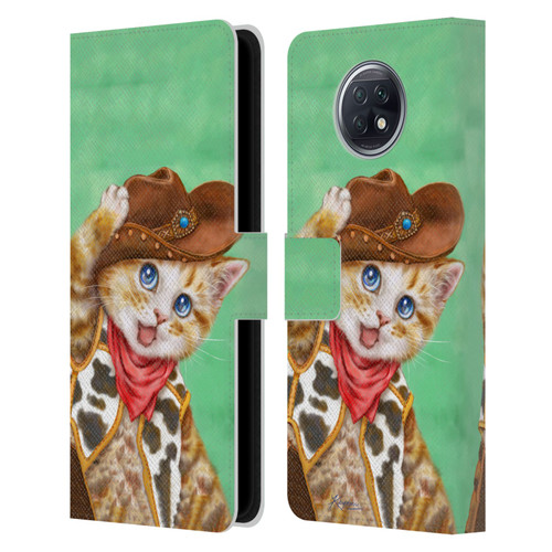 Kayomi Harai Animals And Fantasy Cowboy Kitten Leather Book Wallet Case Cover For Xiaomi Redmi Note 9T 5G