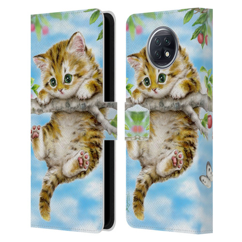 Kayomi Harai Animals And Fantasy Cherry Tree Kitten Leather Book Wallet Case Cover For Xiaomi Redmi Note 9T 5G