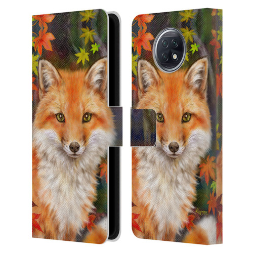 Kayomi Harai Animals And Fantasy Fox With Autumn Leaves Leather Book Wallet Case Cover For Xiaomi Redmi Note 9T 5G