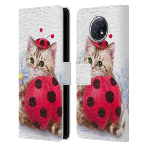 Kayomi Harai Animals And Fantasy Kitten Cat Lady Bug Leather Book Wallet Case Cover For Xiaomi Redmi Note 9T 5G
