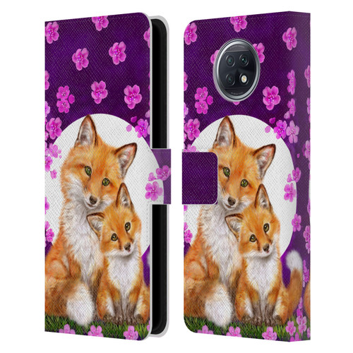 Kayomi Harai Animals And Fantasy Mother & Baby Fox Leather Book Wallet Case Cover For Xiaomi Redmi Note 9T 5G
