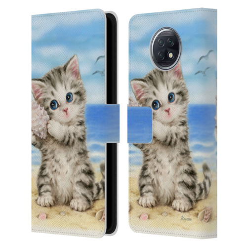Kayomi Harai Animals And Fantasy Seashell Kitten At Beach Leather Book Wallet Case Cover For Xiaomi Redmi Note 9T 5G