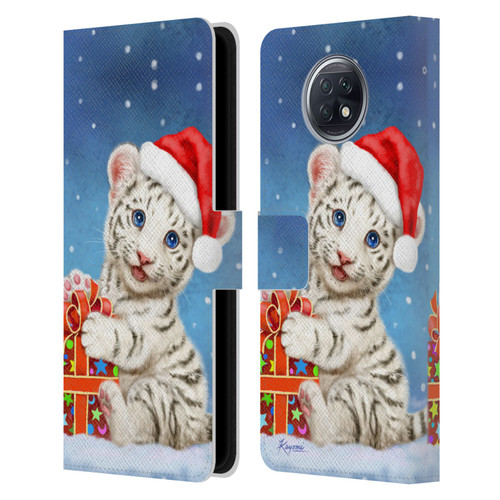 Kayomi Harai Animals And Fantasy White Tiger Christmas Gift Leather Book Wallet Case Cover For Xiaomi Redmi Note 9T 5G