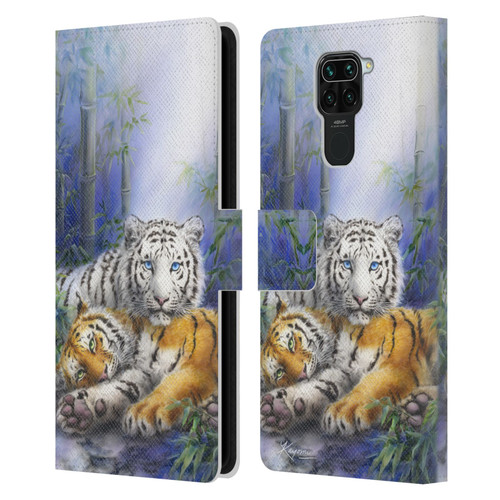 Kayomi Harai Animals And Fantasy Asian Tiger Couple Leather Book Wallet Case Cover For Xiaomi Redmi Note 9 / Redmi 10X 4G