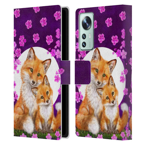 Kayomi Harai Animals And Fantasy Mother & Baby Fox Leather Book Wallet Case Cover For Xiaomi 12