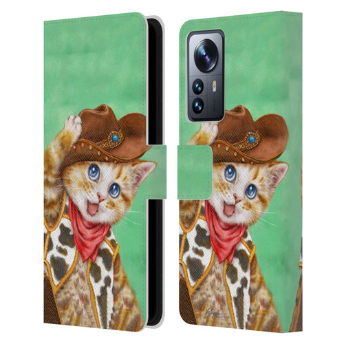 Kayomi Harai Animals And Fantasy Cowboy Kitten Leather Book Wallet Case Cover For Xiaomi 12 Pro
