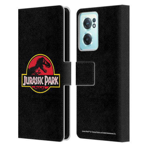 Jurassic Park Logo Plain Black Leather Book Wallet Case Cover For OnePlus Nord CE 2 5G