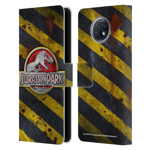 Jurassic Park Logo Distressed Look Crosswalk Leather Book Wallet Case Cover For Xiaomi Redmi Note 9T 5G