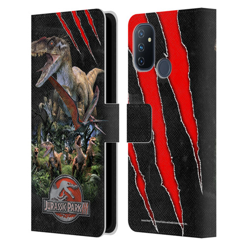 Jurassic Park III Key Art Dinosaurs 3 Leather Book Wallet Case Cover For OnePlus Nord N100